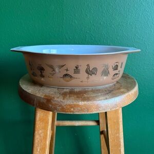 Vintage Pyrex Early American 2 1/2 Qt Roasting Dish